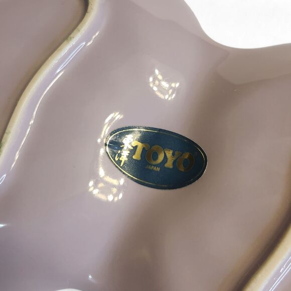 Beautiful Vintage Toko Japan Two-Sided Ceramic Trinket Tray Dish, 10"w Lavender - Picture 10 of 11